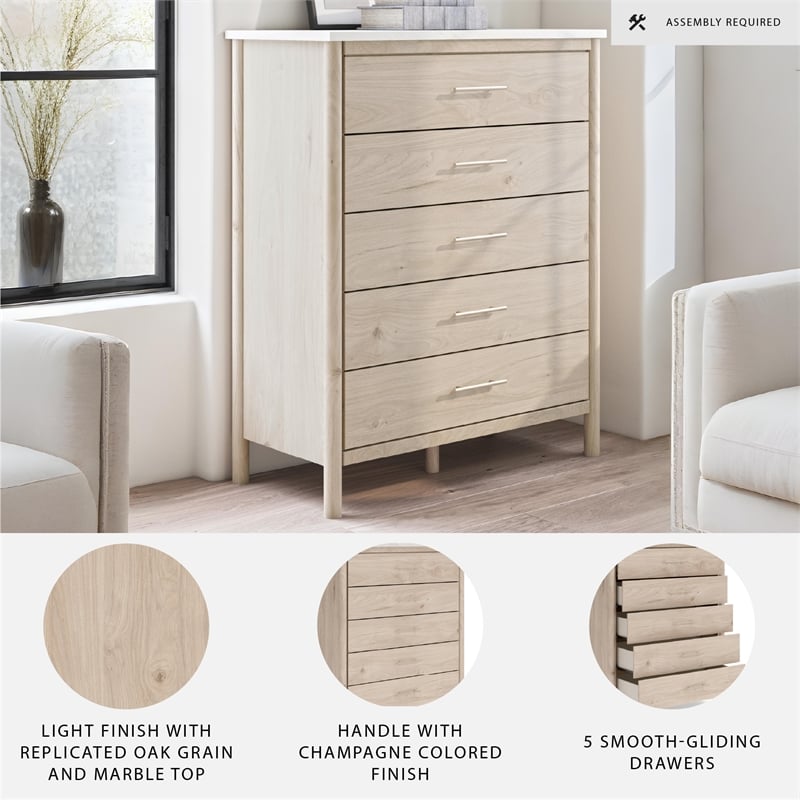 Ashley Furniture Cadmori Light Oak Chest of Drawers