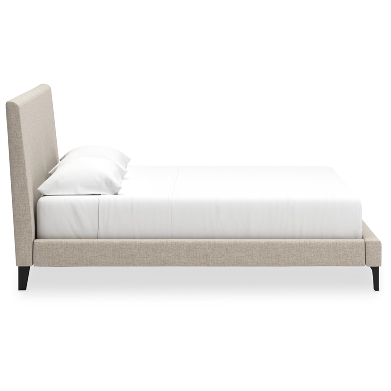 Signature Design by Ashley Cadmori Black King Upholstered Bed with Roll Slats