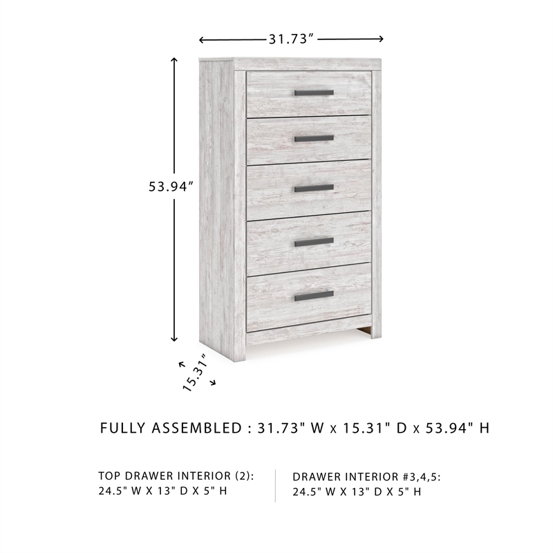Ashley Furniture Cayboni Light Gray Chest of Drawers