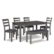 Signature Design by Ashley Bridson Dining Table Set in Charcoal
