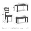 Signature Design by Ashley Bridson Dining Table Set in Charcoal