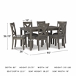 Signature Design by Ashley Caitbrook Gray Dining Table and Chairs - Set of 7
