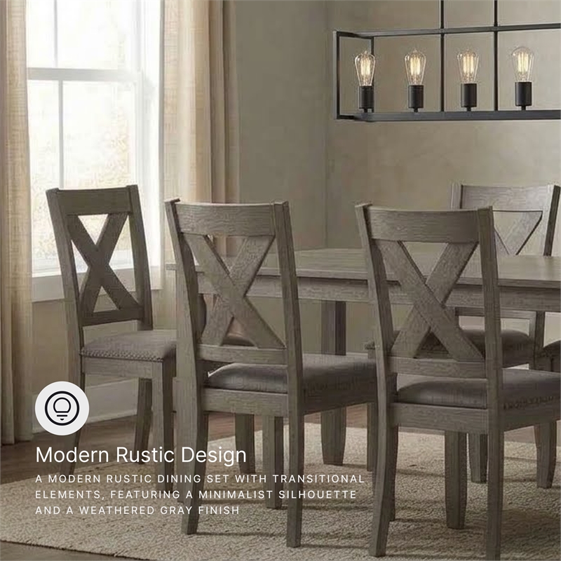 Signature Design by Ashley Caitbrook Gray Dining Table and Chairs - Set of 7