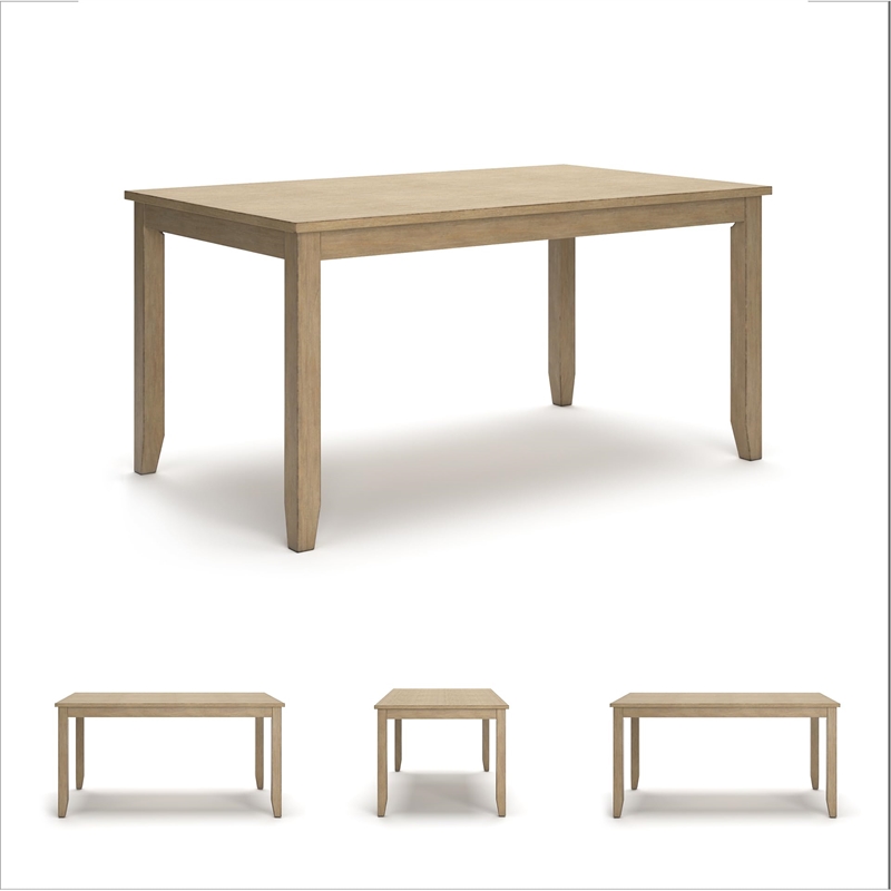 Ashley Furniture Sanbriar Light Brown Dining Table and Chairs - Set of 7