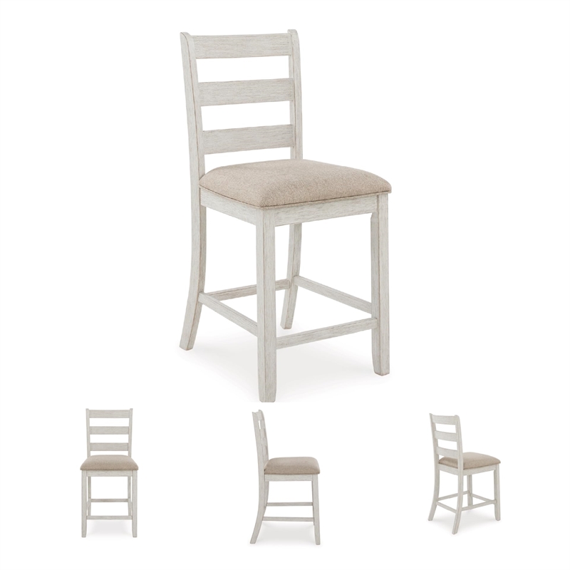 Ashley Furniture Skempton White Counter Height Dining Table Set - Set of 7