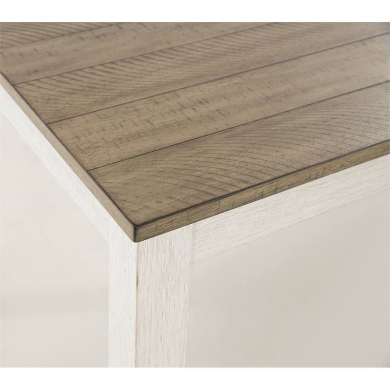 Ashley Furniture Skempton White Counter Height Dining Table Set - Set of 7