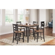 Ashley Furniture Gesthaven Brown Counter Height Dining Table Set - Set of 5