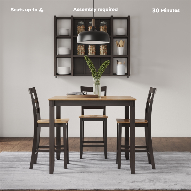 Ashley Furniture Gesthaven Brown Counter Height Dining Table Set - Set of 5