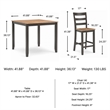Ashley Furniture Gesthaven Brown Counter Height Dining Table Set - Set of 5
