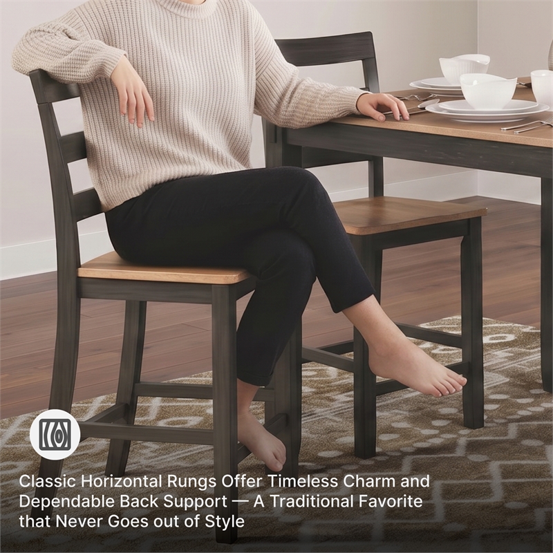 Ashley Furniture Gesthaven Brown Counter Height Dining Table Set - Set of 5