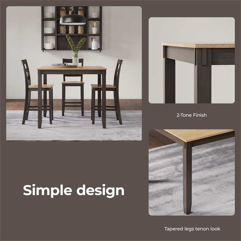 Ashley Furniture Gesthaven Brown Counter Height Dining Table Set - Set of 5