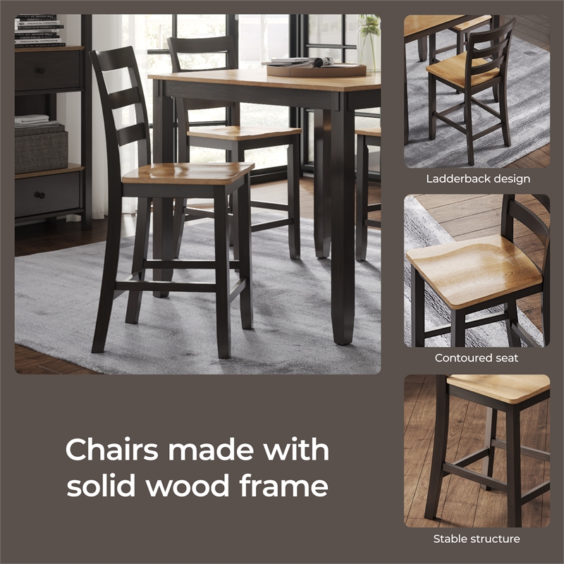 Ashley Furniture Gesthaven Brown Counter Height Dining Table Set - Set of 5