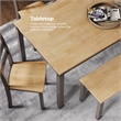 Signature Design by Ashley Gesthaven Natural & Brown Dining Table Set - Set of 6