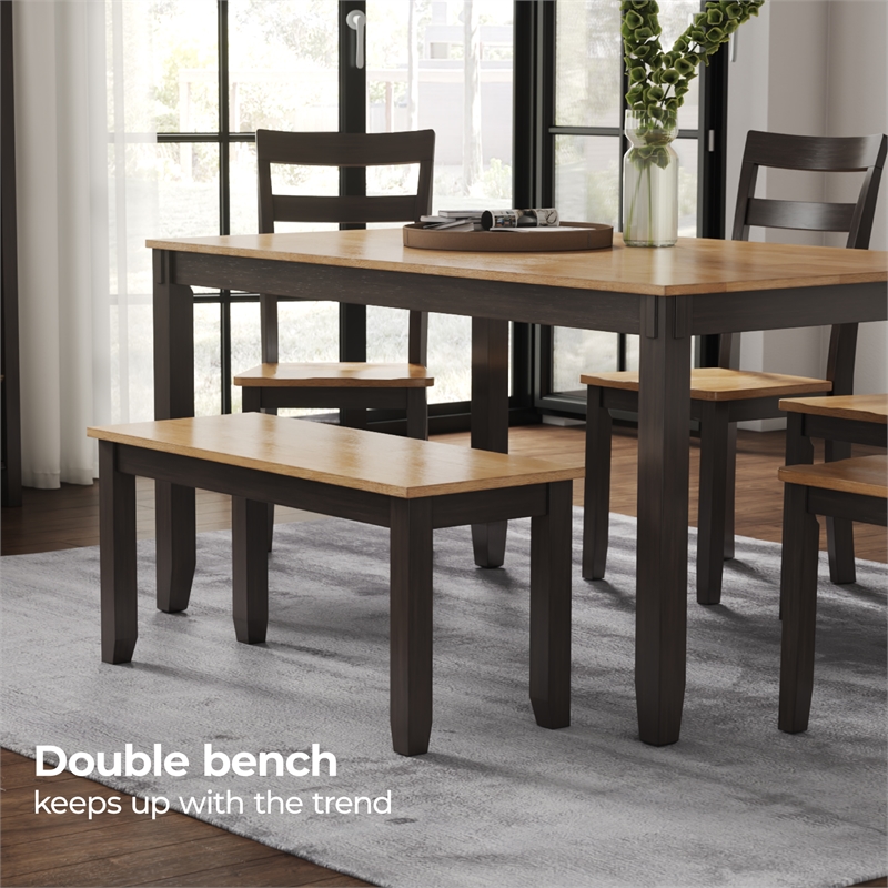 Signature Design by Ashley Gesthaven Natural & Brown Dining Table Set - Set of 6
