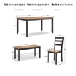 Signature Design by Ashley Gesthaven Natural & Brown Dining Table Set - Set of 6