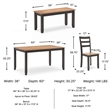 Signature Design by Ashley Gesthaven Natural & Brown Dining Table Set - Set of 6