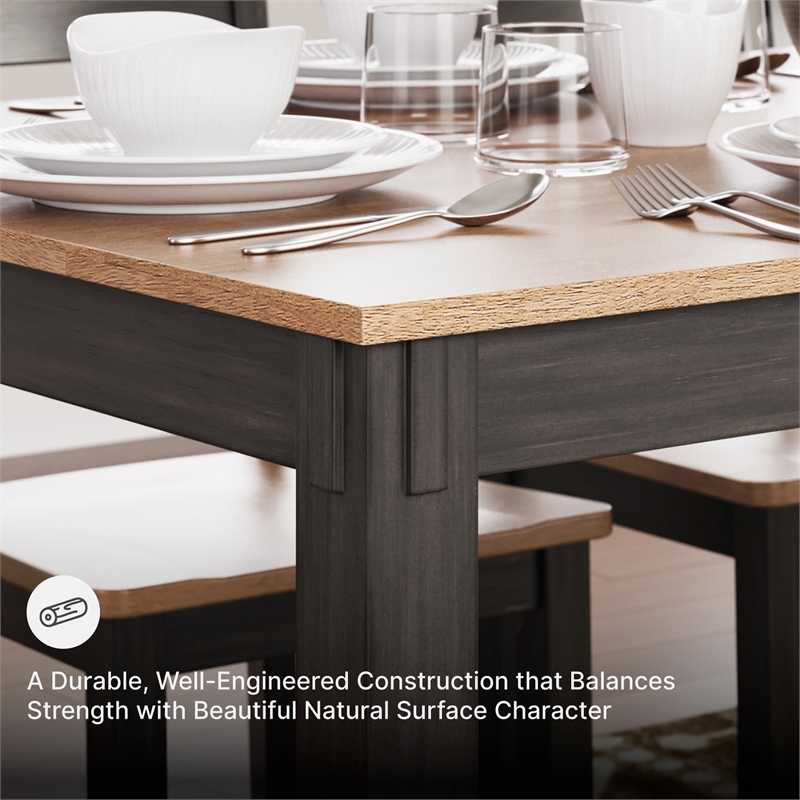 Signature Design by Ashley Gesthaven Natural & Brown Dining Table Set - Set of 6