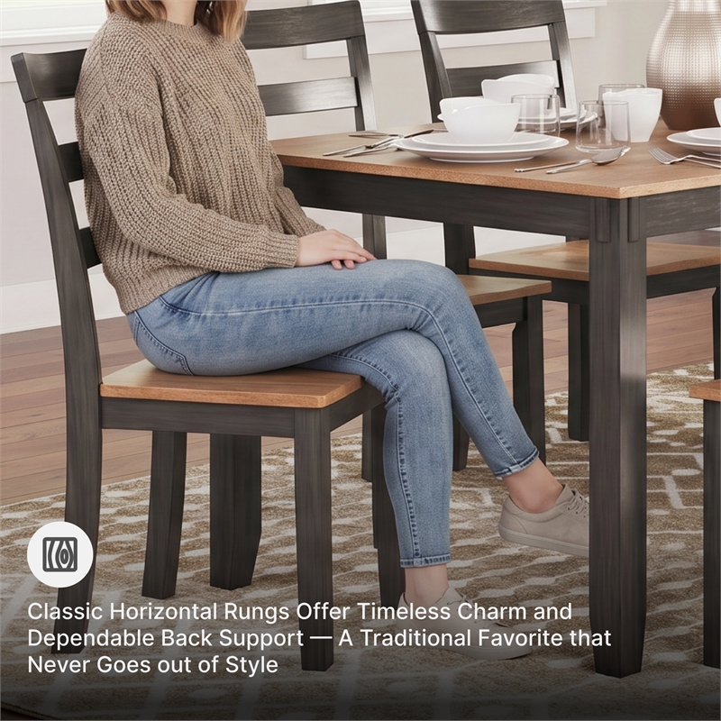 Signature Design by Ashley Gesthaven Natural & Brown Dining Table Set - Set of 6
