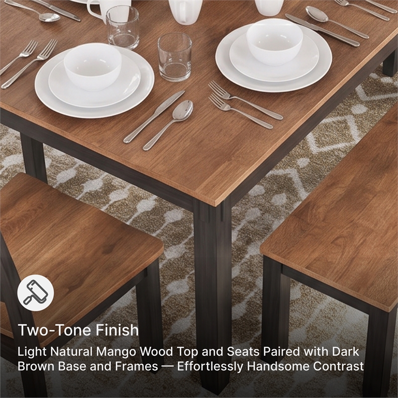 Signature Design by Ashley Gesthaven Natural & Brown Dining Table Set - Set of 6