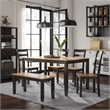 Signature Design by Ashley Gesthaven Natural & Brown Dining Table Set - Set of 6