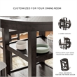 Ashley Furniture Langwest Brown Counter Height Dining Table Set - Set of 5