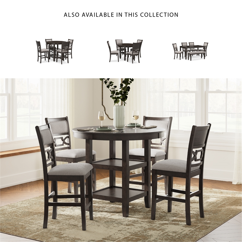Ashley Furniture Langwest Brown Counter Height Dining Table Set - Set of 5