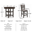 Ashley Furniture Langwest Brown Counter Height Dining Table Set - Set of 5