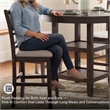 Ashley Furniture Langwest Brown Counter Height Dining Table Set - Set of 5