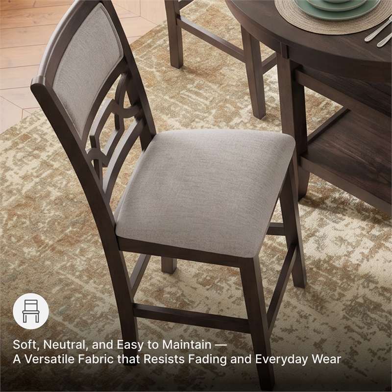 Ashley Furniture Langwest Brown Counter Height Dining Table Set - Set of 5