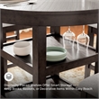 Ashley Furniture Langwest Brown Counter Height Dining Table Set - Set of 5
