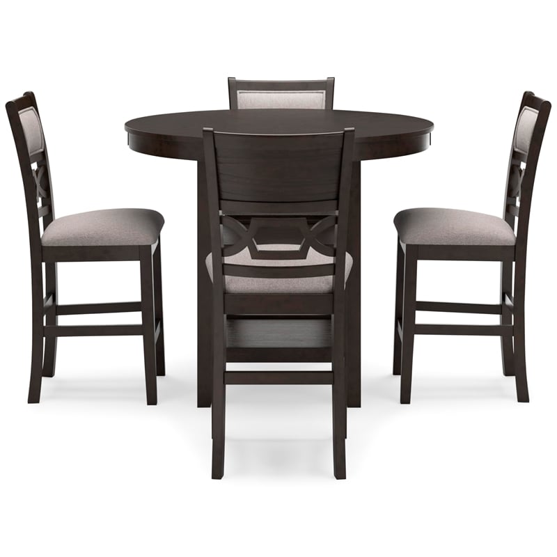 Ashley Furniture Langwest Brown Counter Height Dining Table Set - Set of 5
