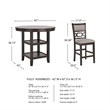 Ashley Furniture Langwest Brown Counter Height Dining Table Set - Set of 5