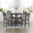 Ashley Furniture Wrenning Gray Counter Height Dining Table Set - Set of 5