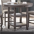 Ashley Furniture Wrenning Gray Counter Height Dining Table Set - Set of 5