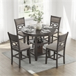 Ashley Furniture Wrenning Gray Counter Height Dining Table Set - Set of 5