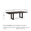 Signature Design by Ashley Neymorton Dark Grayish Brown Dining Extension Table