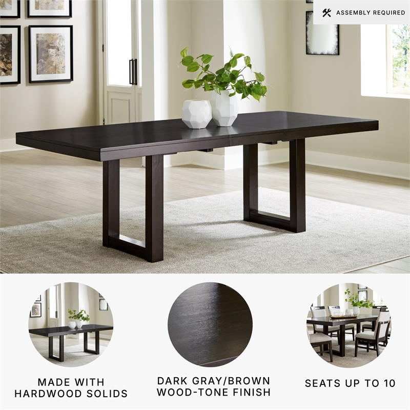 Signature Design by Ashley Neymorton Dark Grayish Brown Dining Extension Table