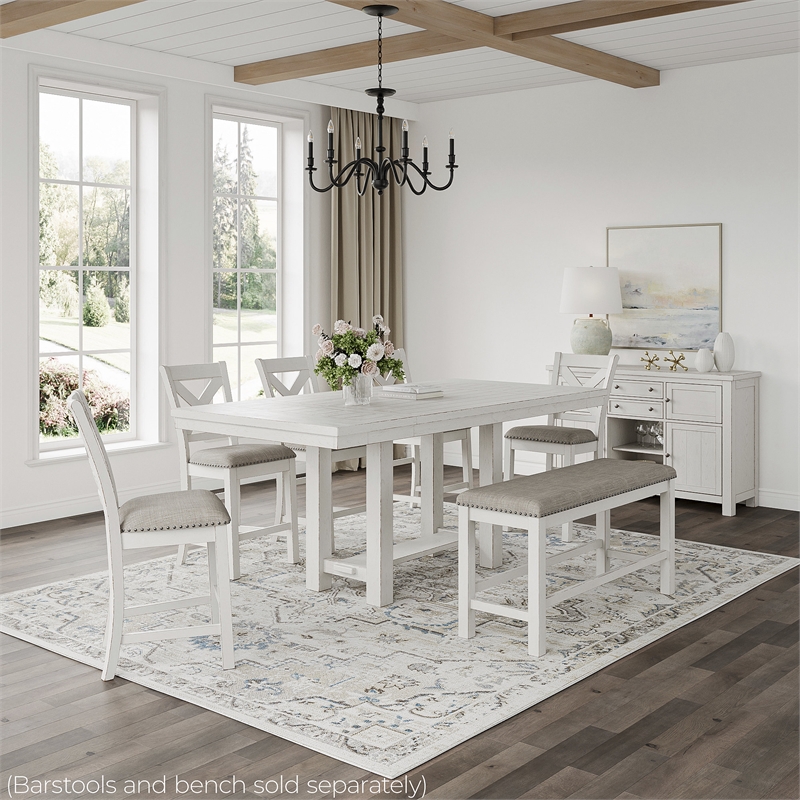 Ashley Furniture Robbinsdale Antique White Counter Height Dining Extension Table