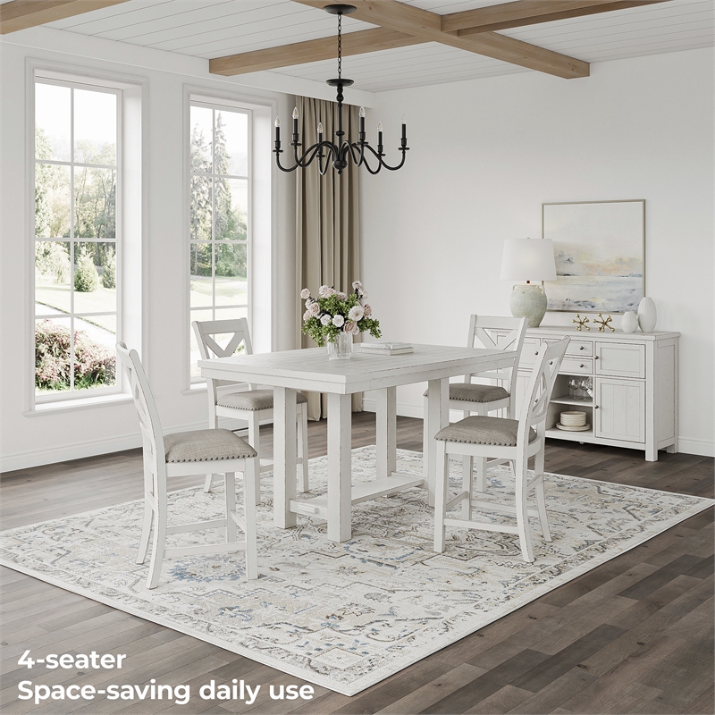 Ashley Furniture Robbinsdale Antique White Counter Height Dining Extension Table