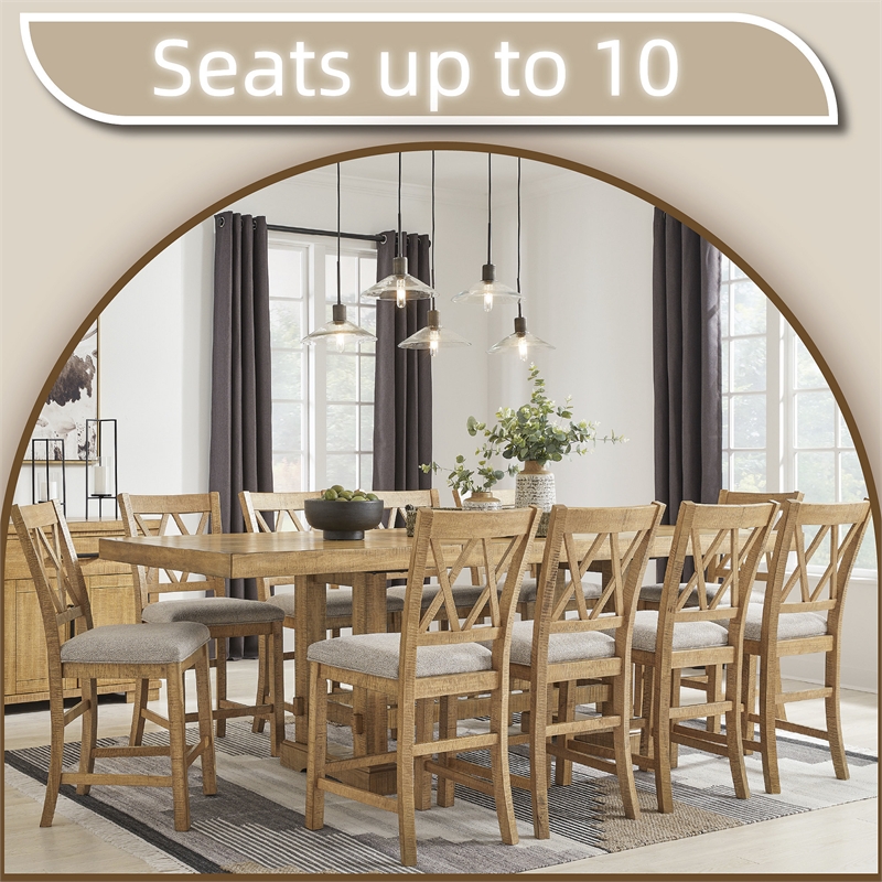 Ashley Furniture Havonplane Brown Counter Height Dining Extension Table