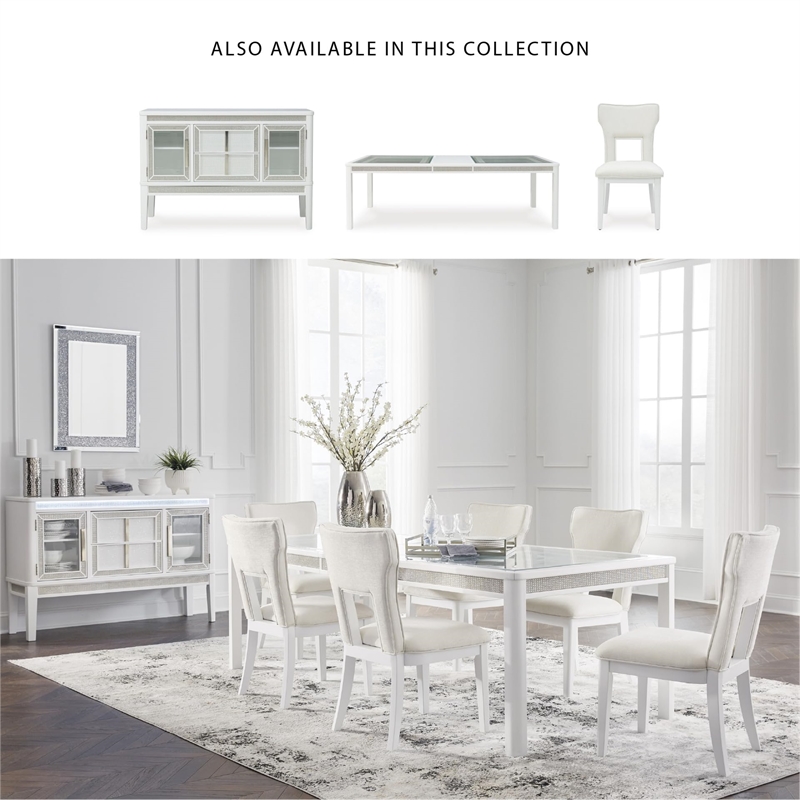 Signature Design by Ashley Chalanna White Dining Extension Table