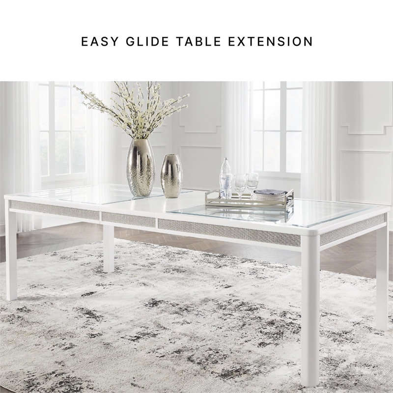 Signature Design by Ashley Chalanna White Dining Extension Table