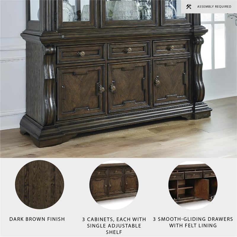 Signature Design by Ashley Maylee Dark Brown Dining Buffet