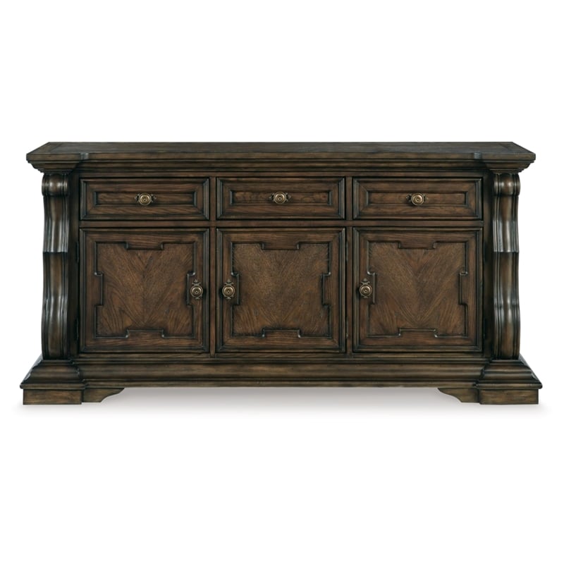 Signature Design by Ashley Maylee Dark Brown Dining Buffet