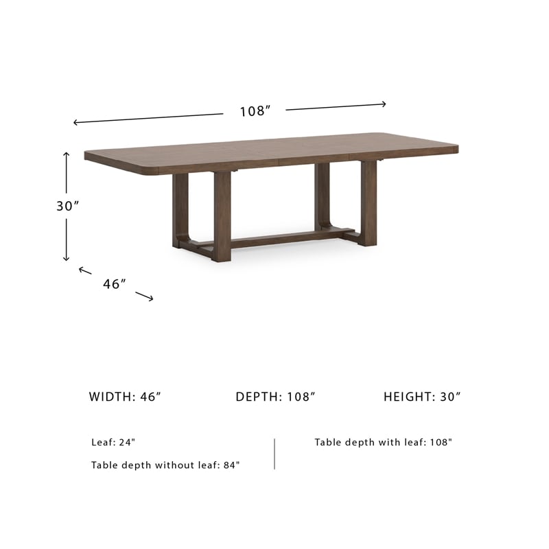 Signature Design by Ashley Cabalynn Light Brown Dining Extension Table