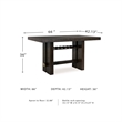 Signature Design by Ashley Burkhaus Dark Brown Counter Height Dining Table
