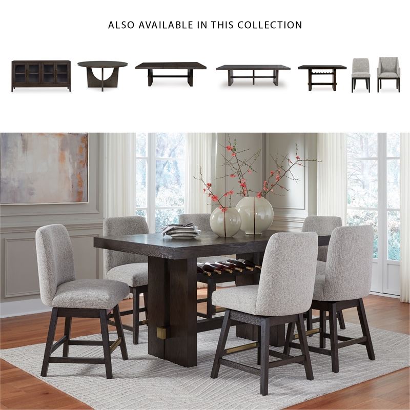 Signature Design by Ashley Burkhaus Dark Brown Counter Height Dining Table