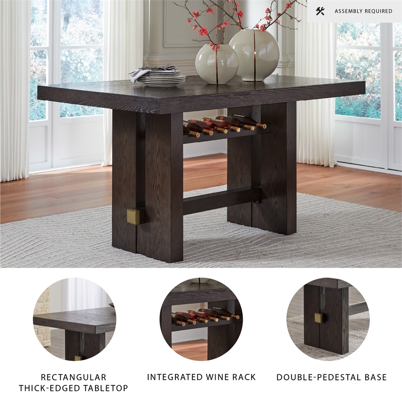 Signature Design by Ashley Burkhaus Dark Brown Counter Height Dining Table