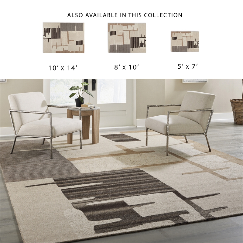 Signature Design by Ashley Kencher Beige & Brown Extra Large Rug