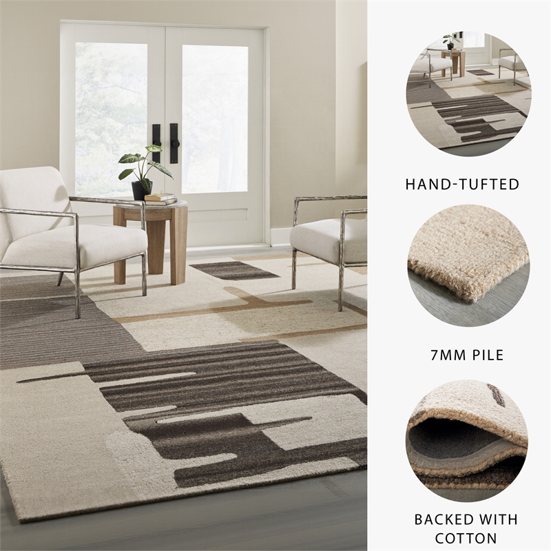 Signature Design by Ashley Kencher Beige & Brown Extra Large Rug